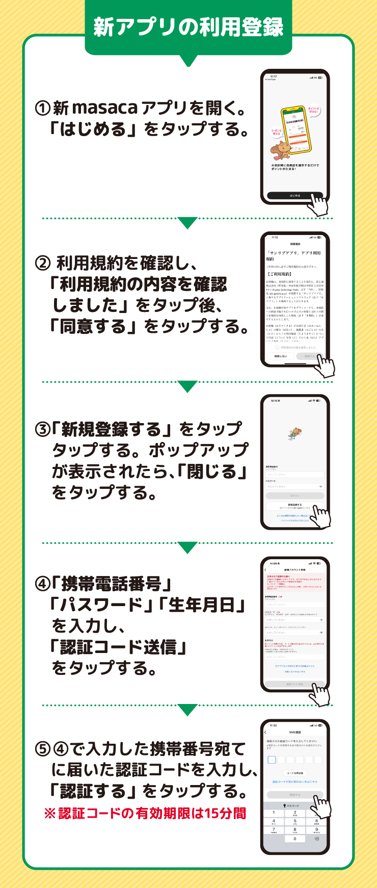 新アプリの利用登録